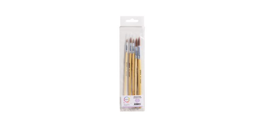 Pinceaux Qrea poil synthétique set 5 largeurs