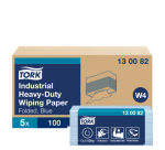 Papier de nettoyage Tork Premium Industrial Heavy-Duty W4 130082 plié 3 ép 5x 100 feuilles bleu