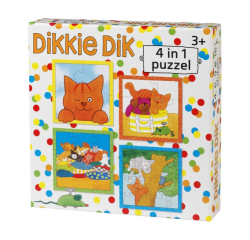 Puzzle Dikkie Dik 4 en 1 (4+6+9+16 pièces)