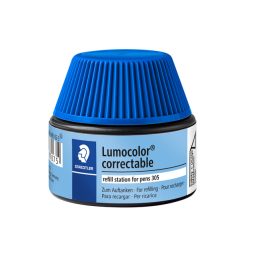 Station de recharge STAEDTLER Lumocolor 305 non permanent correctable bleu