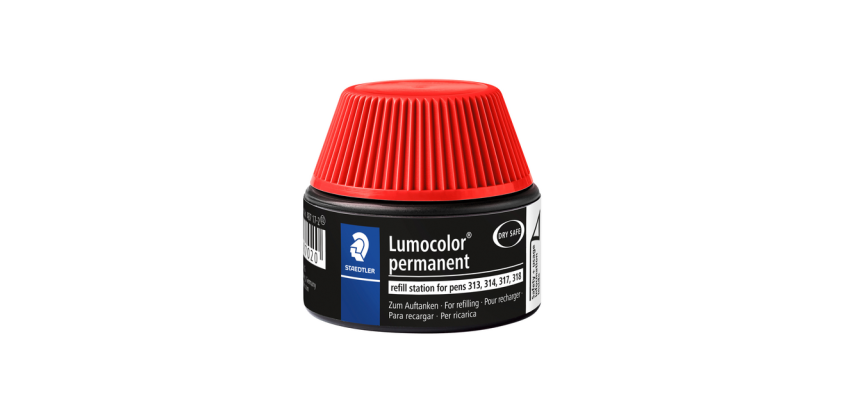 Station de recharge feutre STAEDTLER lumocolor permanent 15ml rouge