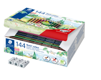 Kleurpotloden Staedtler Noris classpack à 144 stuks 12 kleuren + 3 puntenslijpers gratis
