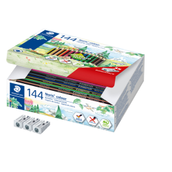 En_lapiz de color staedtler wopex ecologico caja de 144 unidades surtidas 12 colores surtidos