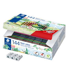 En_lapiz de color staedtler wopex ecologico caja de 144 unidades surtidas 12 colores surtidos