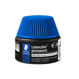 Viltstiftvulling Staedtler Lumocolor permanent 15ml blauw