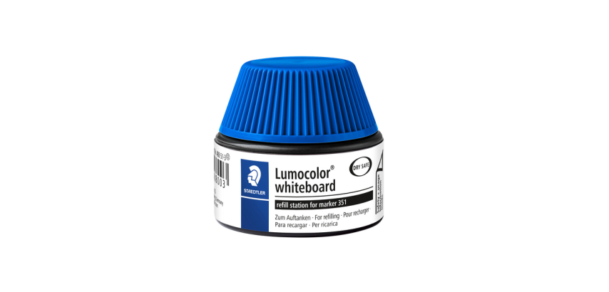 Station de recharge feutre STAEDTLER Lumocolor tableau blanc 30ml bleu