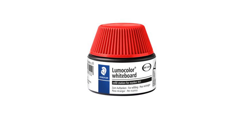 Station de recharge feutre STAEDTLER Lumocolor tableau blanc 20ml rouge