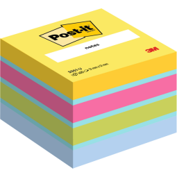 Bloc mémos 3M Post-it 2051 51x51mm assorti