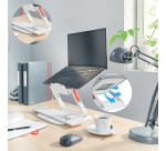 Support ordinateur portable Leitz Ergo réglage multi-angles blanc