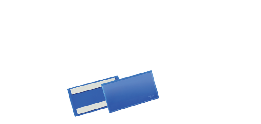 Documenthoes Durable zelfklevend 150x67mm blauw 50 stuks