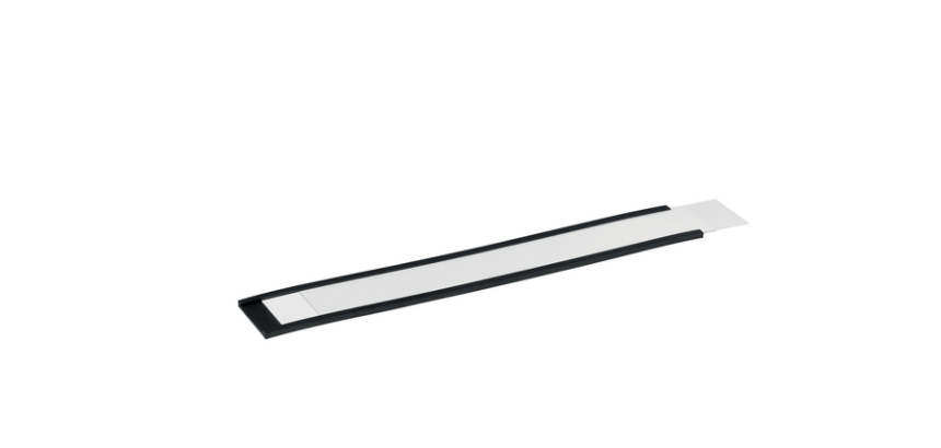 Etikethouder Durable magnetisch 200x30mm antraciet 50 stuks
