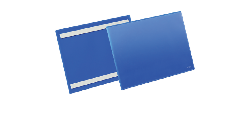 Pochette adhésive Durable A4 paysage bleu 50 pièces