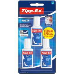 Correctievloeistof Tipp-ex Rapid 20ml blister à 3 stuks