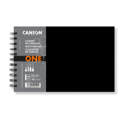 Carnet de croquis Canson Art Book One spirale 216x140mm 100g 80 feuilles blanches 100g