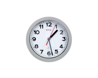 Horloge murale MAULstep RC Ø20x5cm plastique argent/blanc