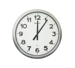 Horloge murale MAULride Radiopilotée Ø61x7,5cm plastique argent/blanc