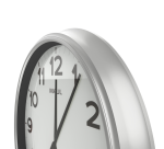 Horloge murale MAULride Radiopilotée Ø61x7,5cm plastique argent/blanc