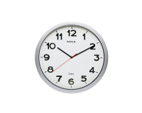 En_reloj maul step de pared redondo 40 cm diametro electrico color plata