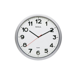 En_reloj maul step de pared redondo 40 cm diametro electrico color plata