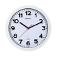 Horloge murale MAULstep RC Ø30x5cm plastique argent/blanc