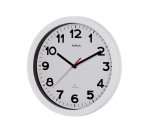 Horloge murale MAULstep RC Ø30x5cm plastique argent/blanc