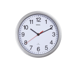Horloge murale MAULrun Radio-piloté Ø25x5cm plastique argent/blanc