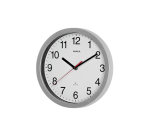 Horloge murale MAULrun Radio-piloté Ø25x5cm plastique argent/blanc