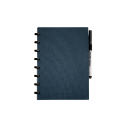 Carnet de notes Correctbook A5 ligné 40 pages lin bleu acier