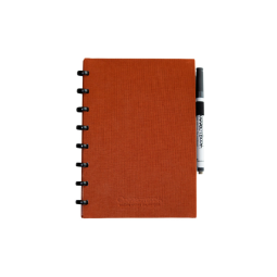 Notitieboek Correctbook A5 lijn 40blz linnen rusty red