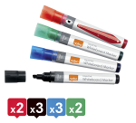 Whiteboardmarker Nobo Liquid ink schuin assorti 4mm 10stuks