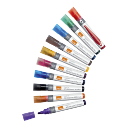 Whiteboardmarker Nobo Liquid ink rond assorti 3mm 10stuks