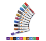 Whiteboardmarker Nobo Liquid ink rond assorti 3mm 10stuks