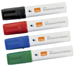 Marqueur tableau blanc Nobo Glide biseau 10mm assorti 4 pièces