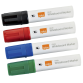 Whiteboardmarker Nobo Glide schuin assorti 10mm 4stuks