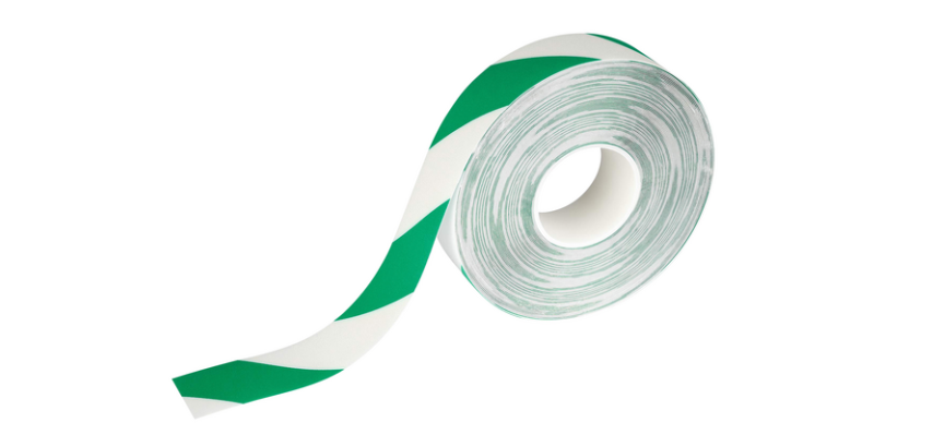 Ruban de marquage sol DURALINE 50mmx30m vert-blanc