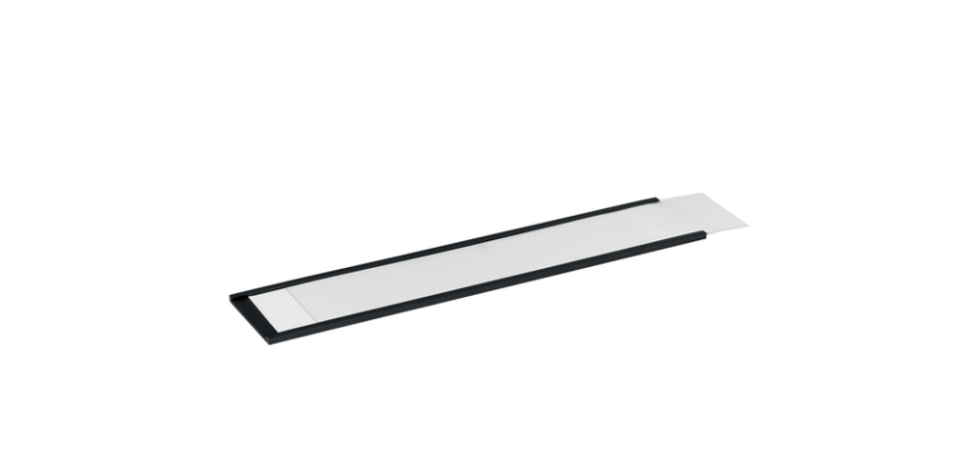 Etikethouder Durable magnetisch 200x40mm antraciet 50 stuks