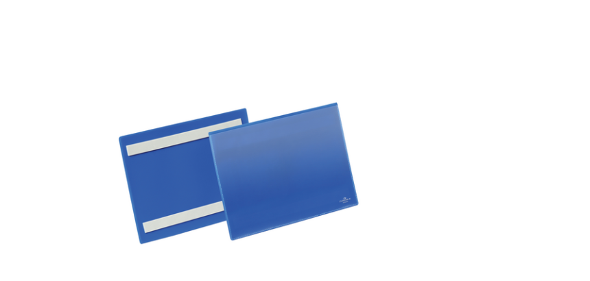 Documenthoes Durable zelfklevend A5 liggend blauw 50 stuks
