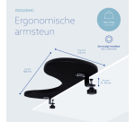 Accoudoir ergonomique R-Go Tools noir