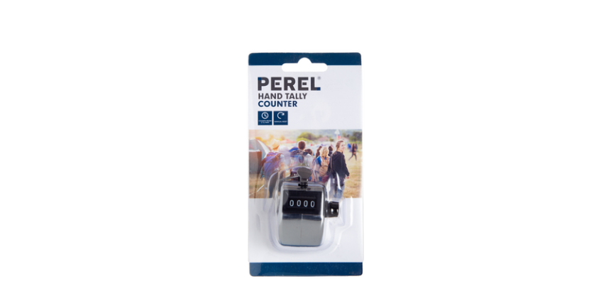 Personenzähler Perel mit Zahlen von 0 bis 9999 Silber