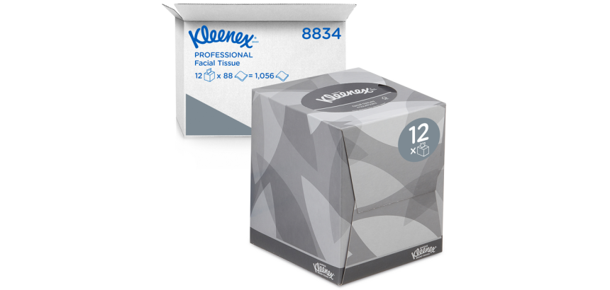 Mouchoirs Kleenex 8834 Cube 2 épaisseurs blanc 88 feuilles
