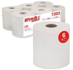 En_papier d'essuyage wypall l20 7303 2 epaisseurs