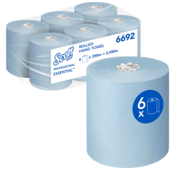 Essuie-mains KC Scott Essential 6692 1 épaisseur 350m bleu