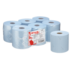 Poetspapier WypAll L10 1-laags 800 vel blauw 7255