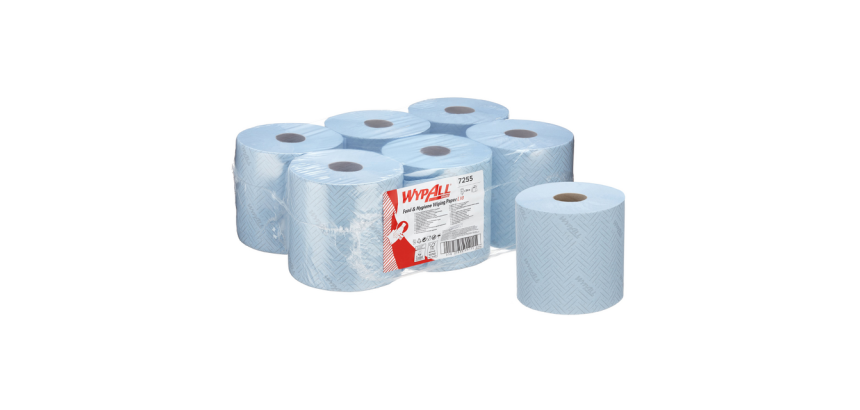 Papier d'essuyage WypAll L10 7255 1 épaisseur 800 feuilles bleu