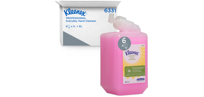 Savon mains Kleenex 6331 liquide rose 1000ml