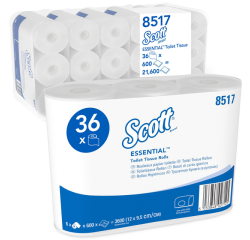 Toiletpapier Scott Essential 2-laags 600 vel wit 8517