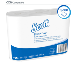 Toiletpapier Scott Essential 2-laags 600 vel wit 8517