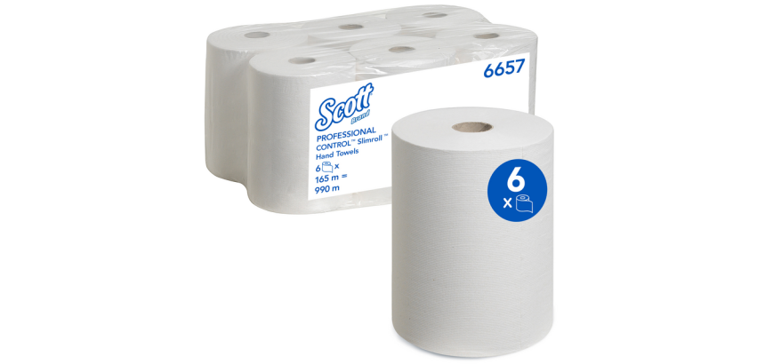 Scott Control Slimroll paper towels 6657 1 ply 165m white