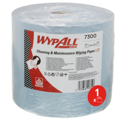 Poetspapier WypAll L20 2-laags 500 vel blauw 7300