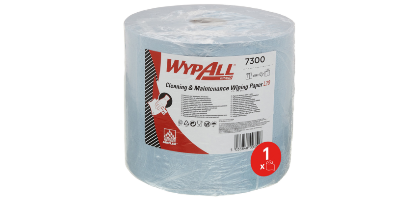 WypAll L20 Wiping Paper 7300 2-ply 500 sheets blue
